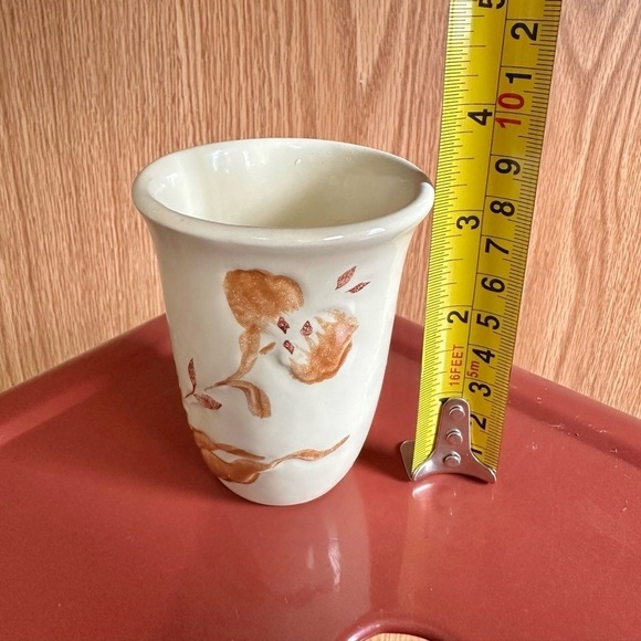 Vtg Royal Haeger 2 Piece Bathroom Set Tissue Cover Cup Ceramic Ivory Cream MCM - Picture 13 of 16